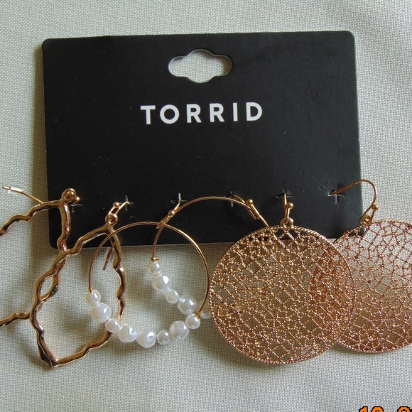 3PK Pearl Hoop Filigree